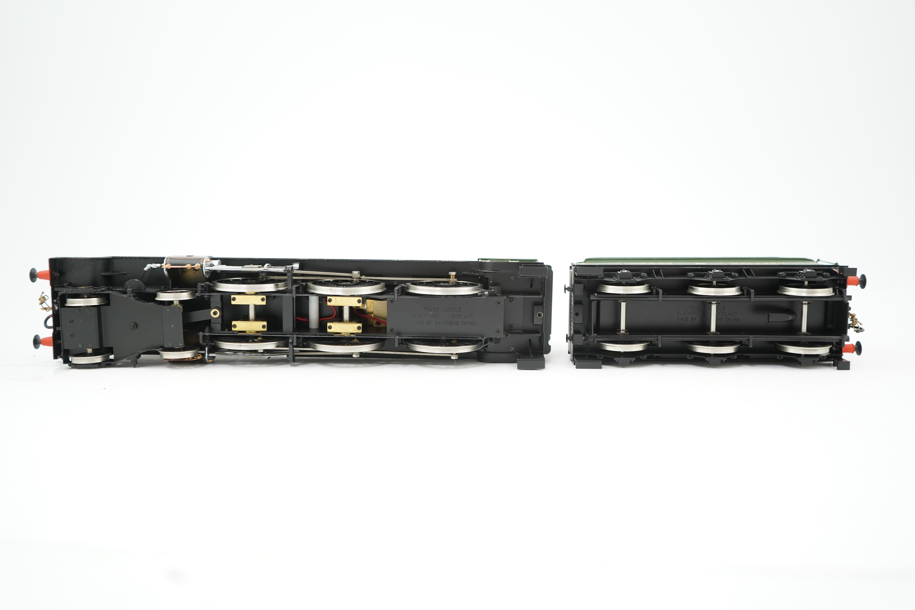 An 0 Gauge Tower Models, Blackpool, made in Sancheng China, model of GWR King Class, King Charles II 6009, 4-6-0 tender locomotive, powered for two rail operation.